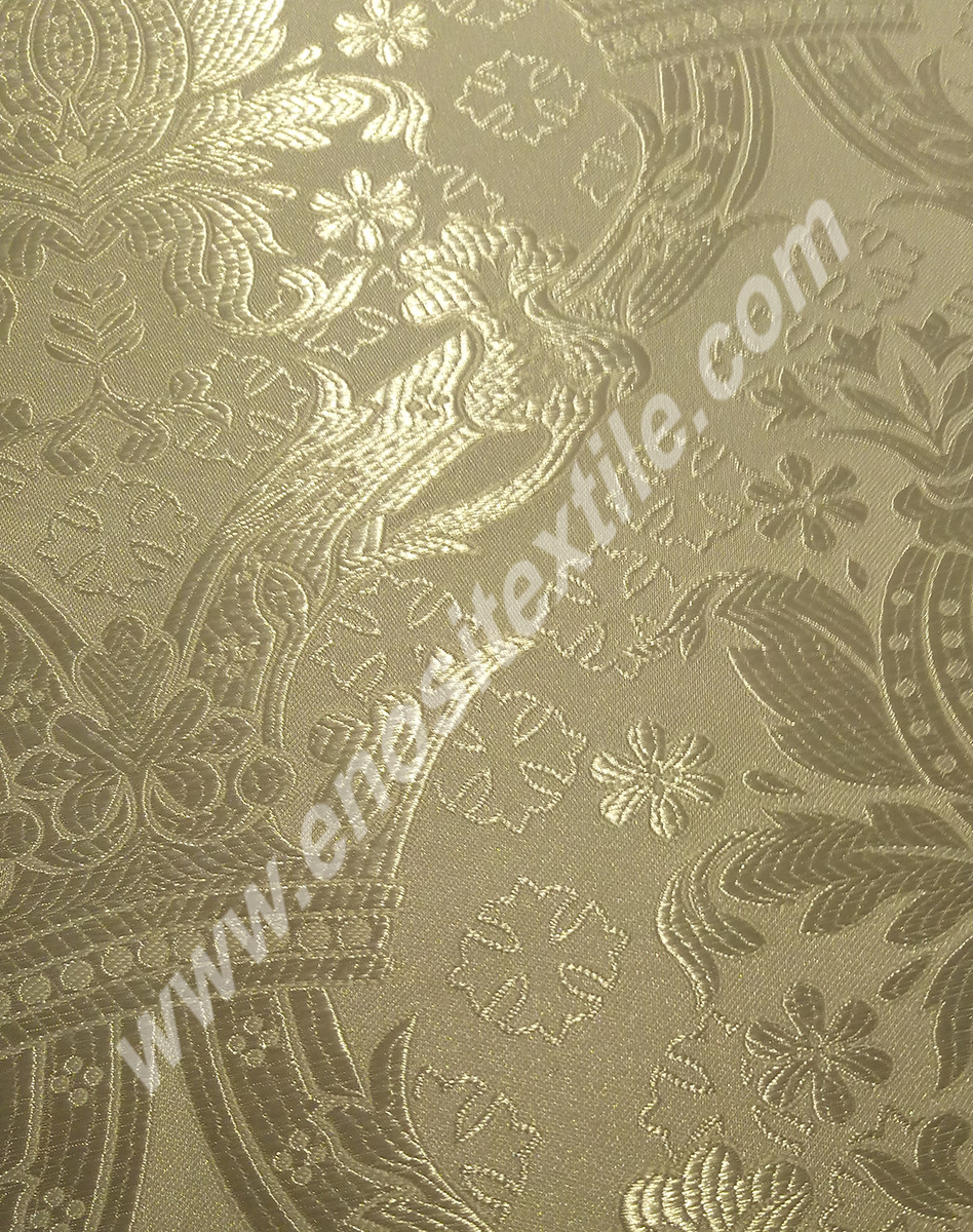 KL-028 White-Silver Brocade Fabrics